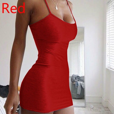 Vestido suspensório sexy de verão da moda, colete, saia justa