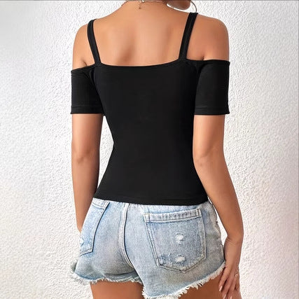 Roupas externas de nicho americano de verão, top esportivo curto e chique, parte inferior pequena e sexy, colete para mulheres