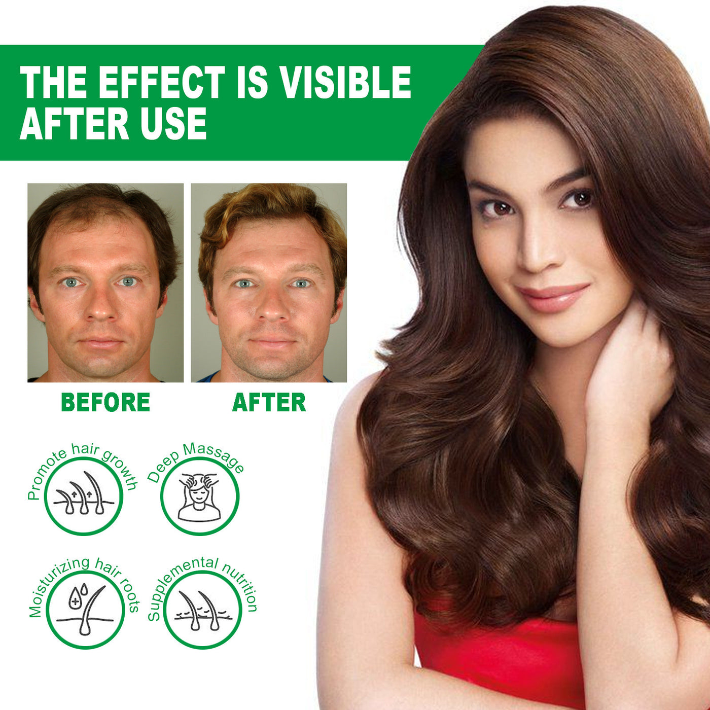 Cuidado nutritivo anti-queda de cabelo para cabelos grossos