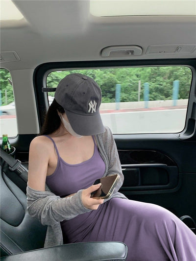 Vestido elástico feminino sem mangas com ombro vazado