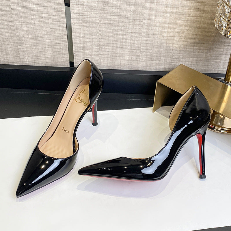 Salto Alto Nude Lateral Vazio Feminino Um Estilo Popular e Versátil na Internet