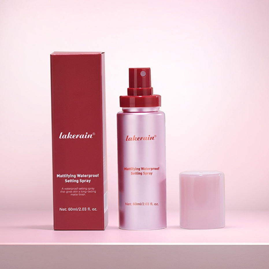 Spray de maquiagem com efeito fosco de longa duração e à prova d'água