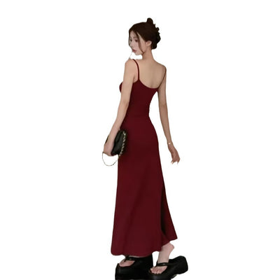 Vestido elástico feminino sem mangas com ombro vazado